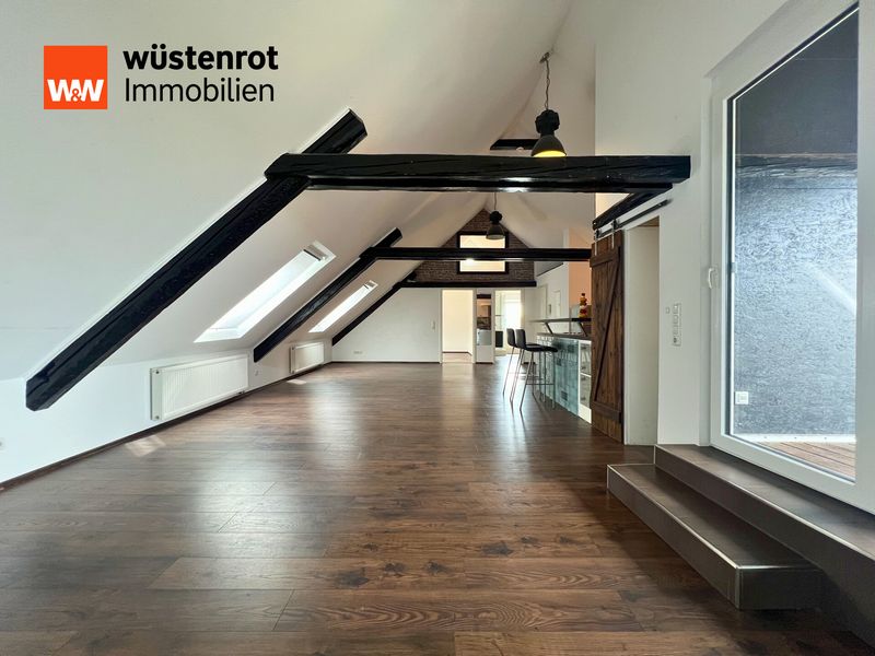 Helles 2-Zimmer-DG-Studio 78m², mit Loggia, moderner Einbauküche Whirlpoolbad in Wörrstadt